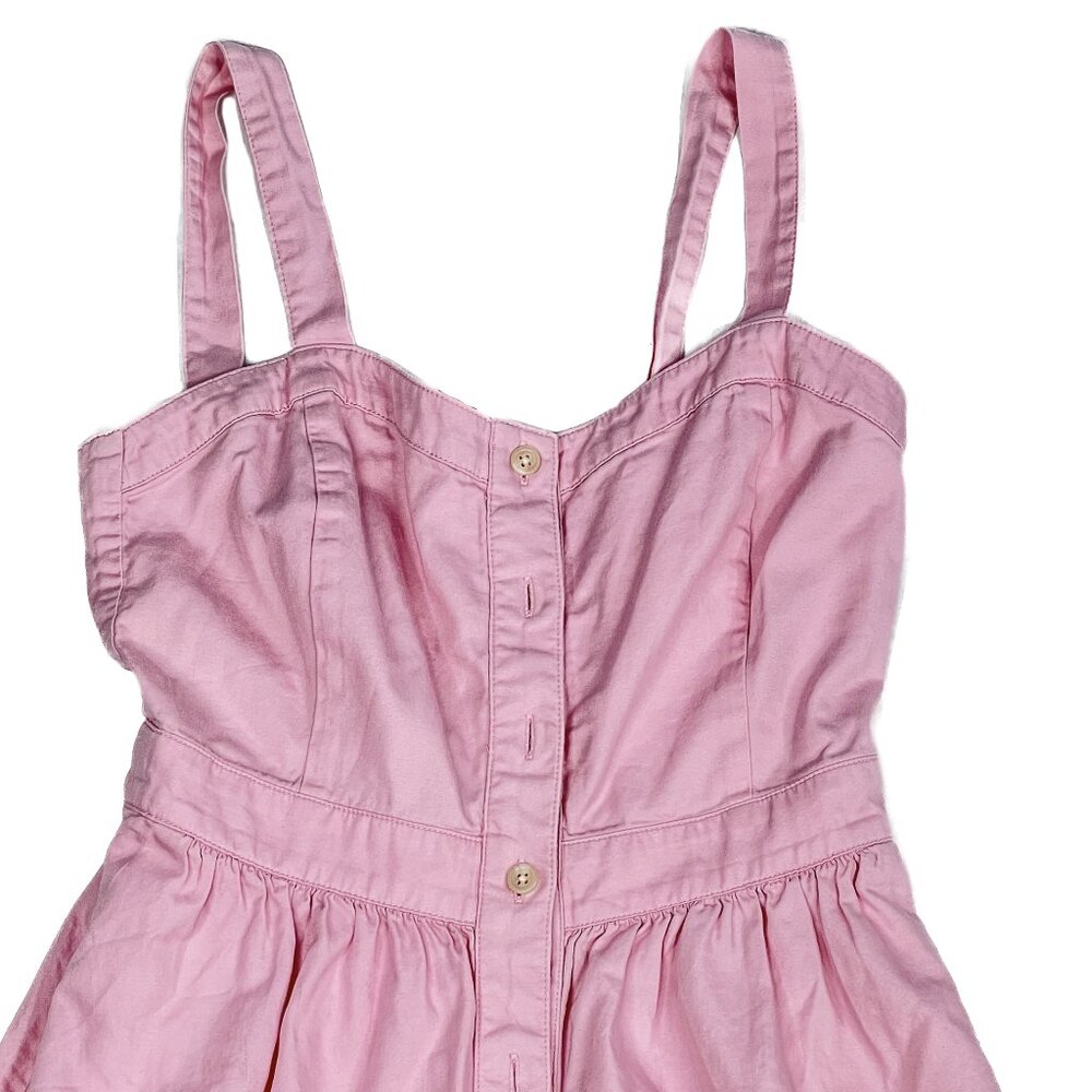 Madewell Pink Fleur Bow-Back Strappy Pleated Midi Petal Pastel Pink Sz 00 - NWOT - Picture 4 of 9